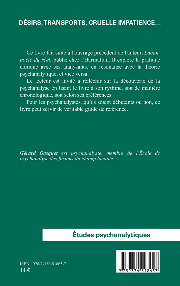 Quatrième de couverture de « Désirs, transports, cruelle impatience »