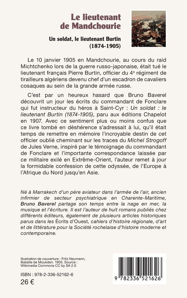 Quatrième de couverture de « Le lieutenant de Mandchourie : un soldat, le lieutenant Burtin, 1874-1905 »