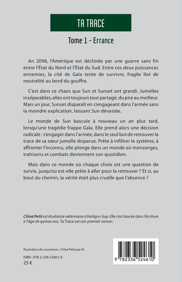 Quatrième de couverture de « Errance : roman »
