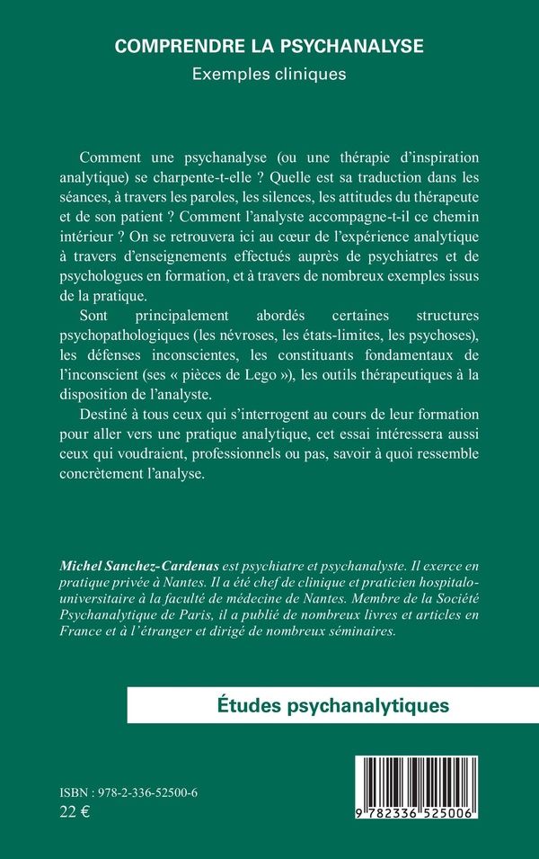 Quatrième de couverture de « Comprendre la psychanalyse : exemples cliniques »