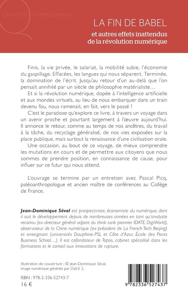 Quatrième de couverture de « La fin de Babel et autres effets inattendus de la révolution numérique »