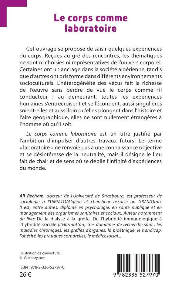 Quatrième de couverture de « Le corps comme laboratoire »