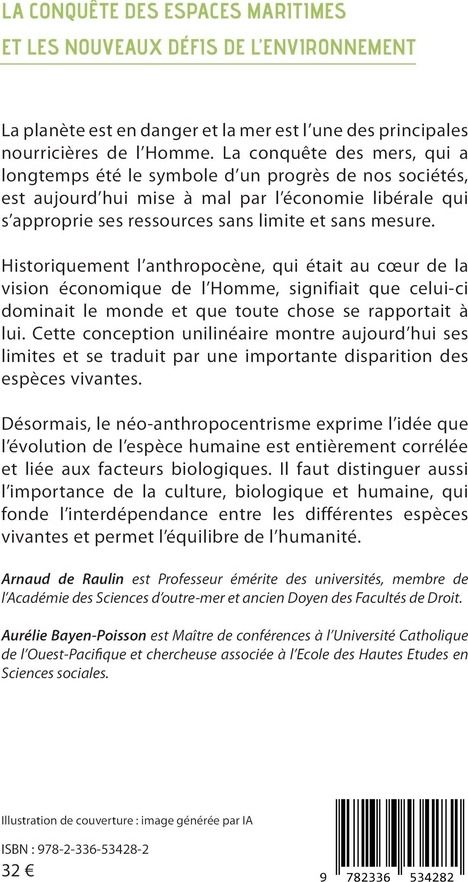 Quatrième de couverture de « La conquête des espaces maritimes et les nouveaux défis de l'environnement »