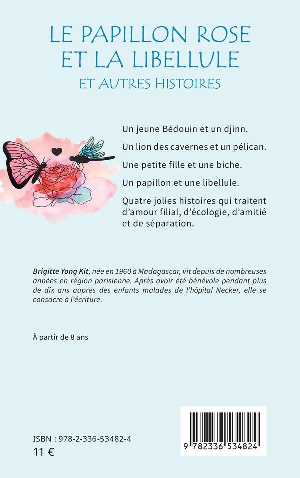 Quatrième de couverture de « Le papillon rose et la libellule : et autres histoires »