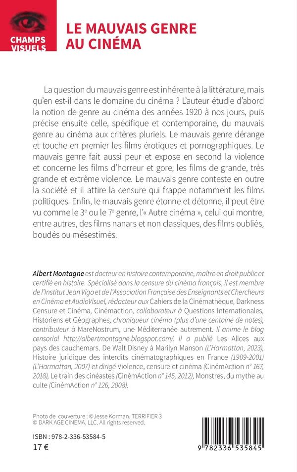 Quatrième de couverture de « Le mauvais genre au cinéma »
