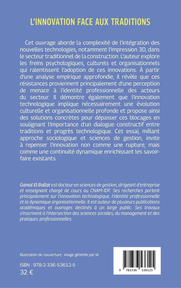 Quatrième de couverture de « L'innovation face aux traditions : comprendre et dépasser les freins au changement »