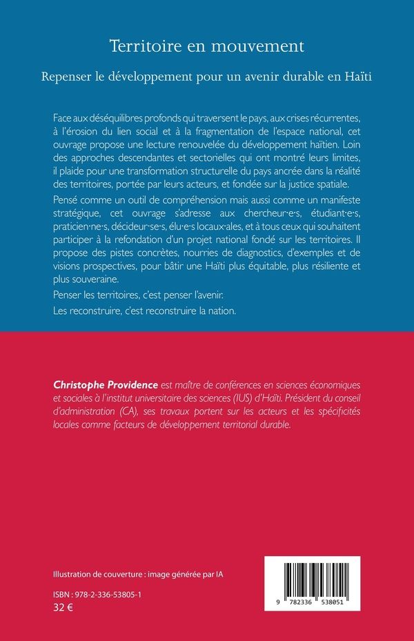 Quatrième de couverture de « Territoire en mouvement : repenser le développement pour un avenir durable en Haïti »