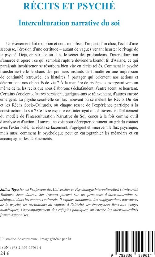 Quatrième de couverture de « Récits et psyché : interculturation narrative du soi »