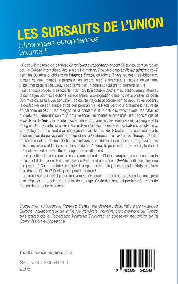 Quatrième de couverture de « Les sursauts de l'Union »