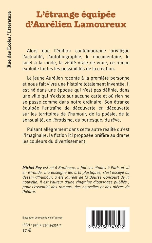 Quatrième de couverture de « L'étrange équipée d'Aurélien Lamoureux : roman »