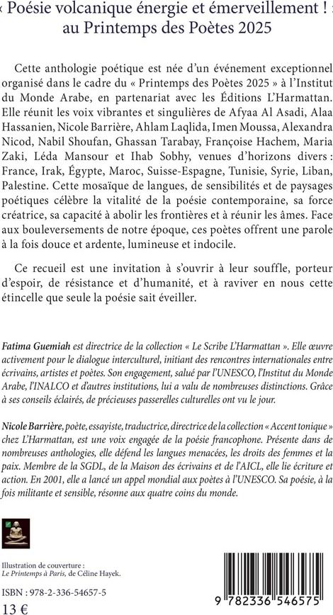 Quatrième de couverture de « Poésie volcanique énergie et émerveillement ! : au printemps des poètes 2025 »