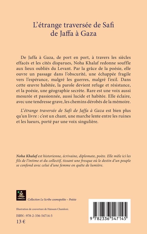 Quatrième de couverture de « L'étrange traversée de Safi de Jaffa à Gaza »