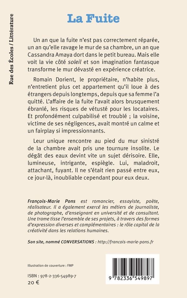 Quatrième de couverture de « La fuite : roman »