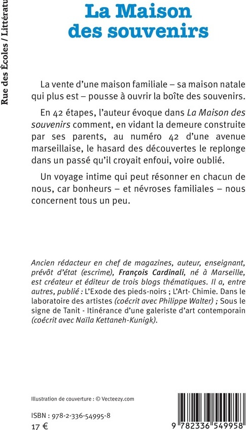 Quatrième de couverture de « La maison des souvenirs : mélancolie de pierres »
