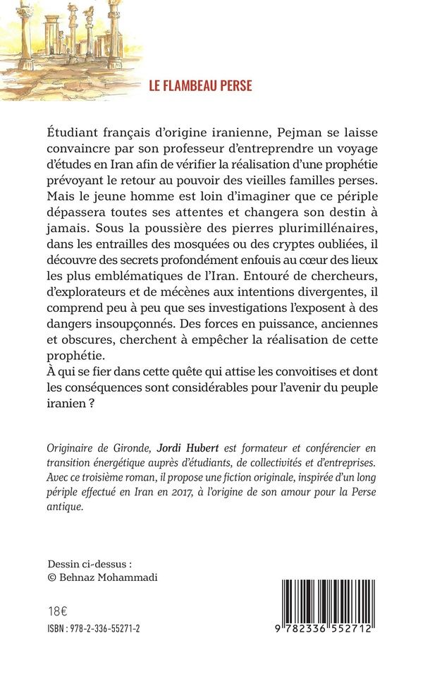 Quatrième de couverture de « Le flambeau perse : roman »