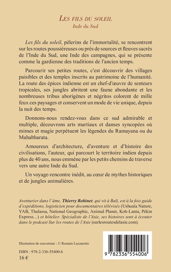 Quatrième de couverture de « Les fils du soleil : Inde du Sud »