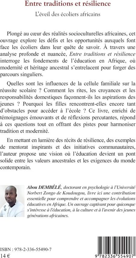 Quatrième de couverture de « Entre traditions et résilience : l'éveil des écoliers africains »