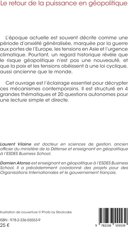 Quatrième de couverture de « Le retour de la puissance en géopolitique : bienvenue dans le vrai monde »