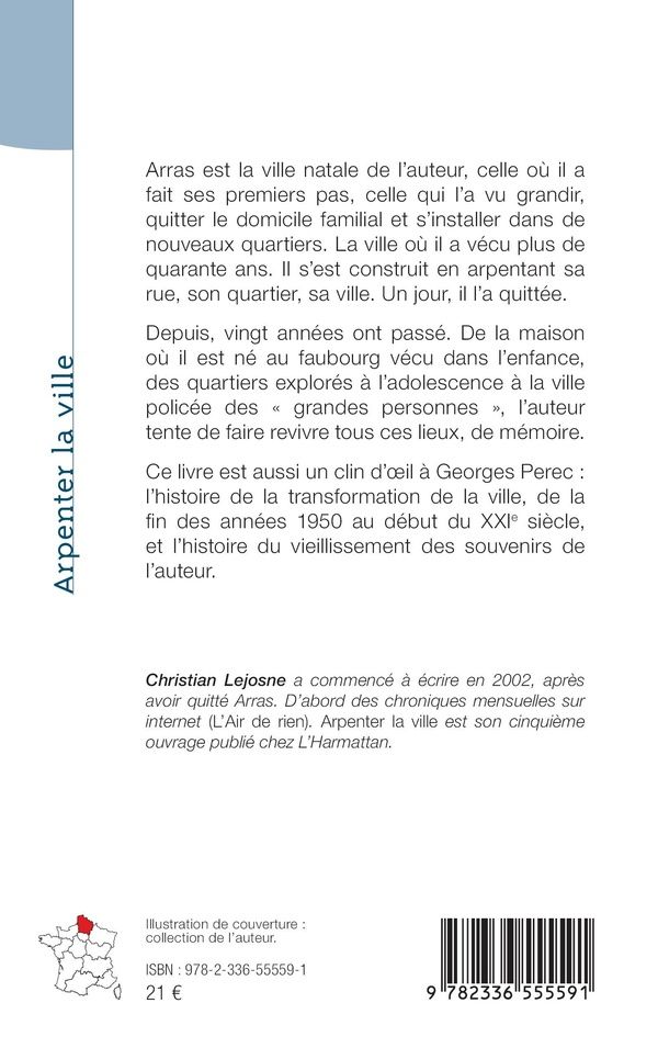 Quatrième de couverture de « Arpenter la ville : Arras, pas à pas »