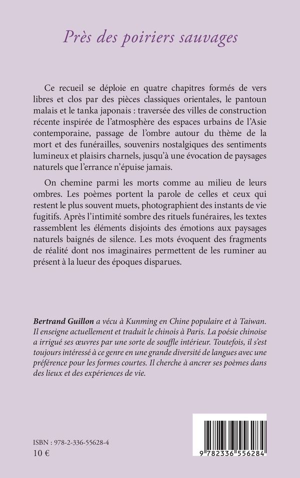 Quatrième de couverture de « Près des poiriers sauvages »