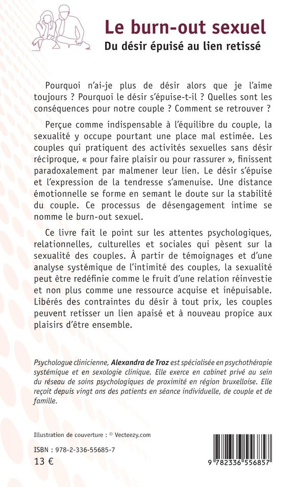 Quatrième de couverture de « Le burn-out sexuel : du désir épuisé au lien retissé »