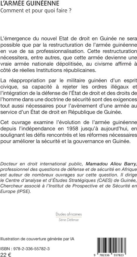Quatrième de couverture de « L'armée guinéenne : comment et pour quoi faire ? »