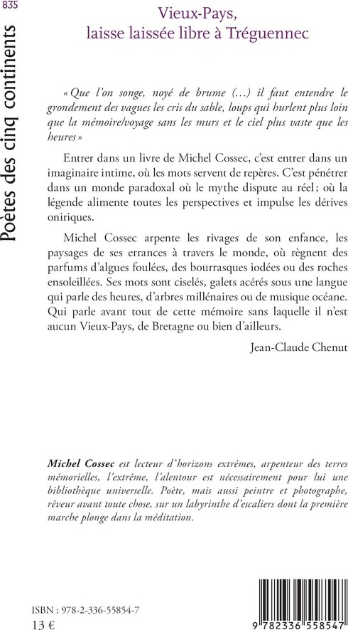 Quatrième de couverture de « Vieux-pays, laisse laissée libre à Tréguennec »