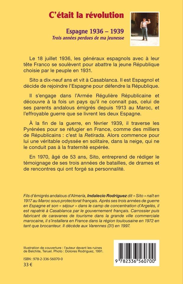 Quatrième de couverture de « C'était la révolution : Espagne 1936-1939 »