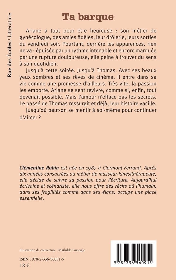 Quatrième de couverture de « TA BARQUE »