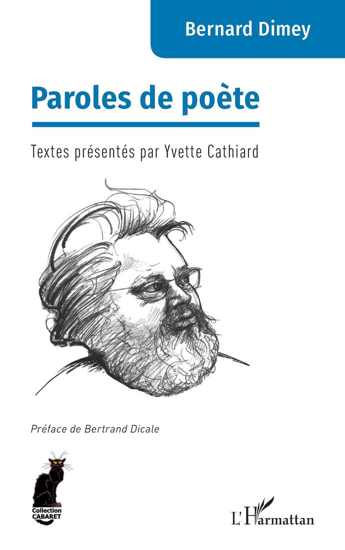 Couverture du livre « Paroles de poète » de Bernard Dimey, librairie Les Contes Infusés à Corte