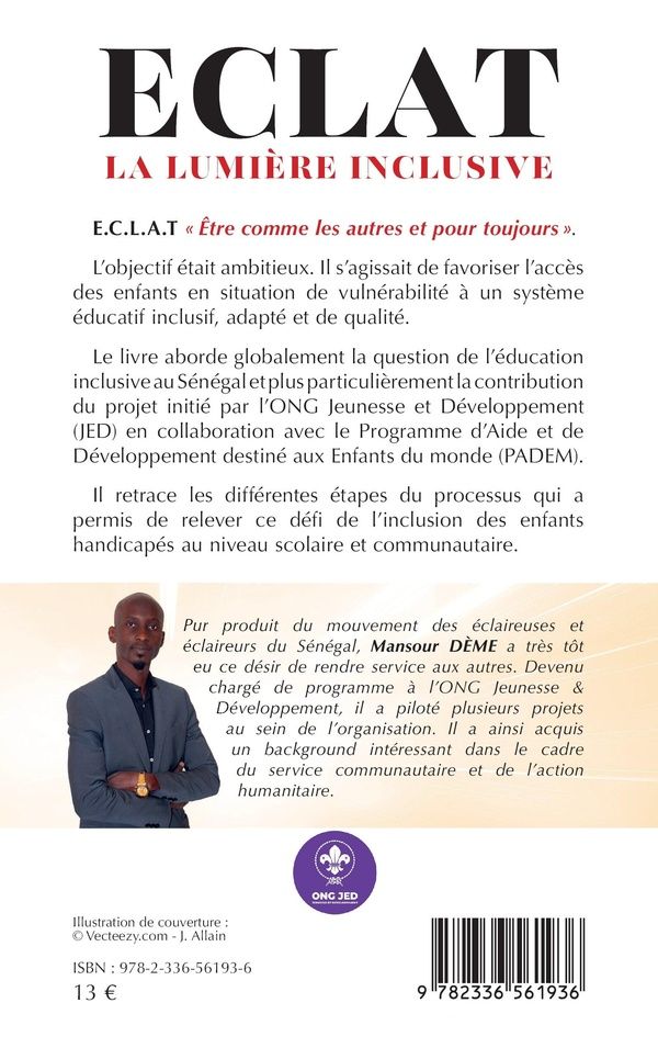 Quatrième de couverture de « ECLAT, la lumière inclusive : Une aventure riche en enseignements »