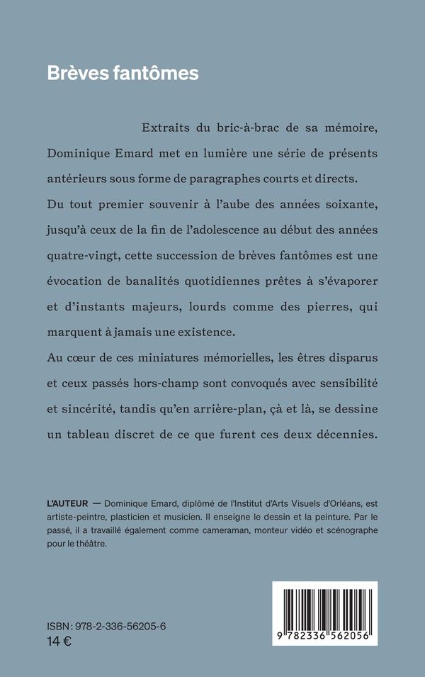 Quatrième de couverture de « Brèves fantômes : présents antérieurs »