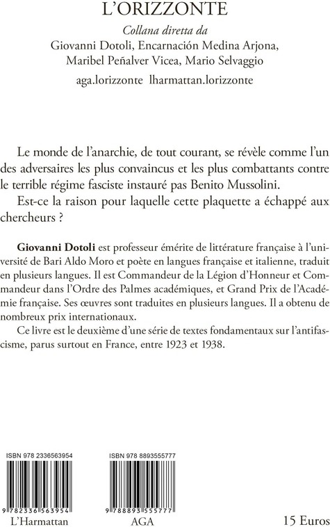 Quatrième de couverture de « Fascisme : la Libre pensée contre le fascisme »