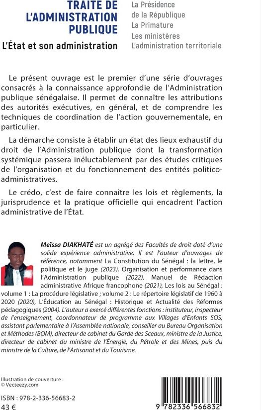 Quatrième de couverture de « Traité de l'administration publique : l'État et son administration »