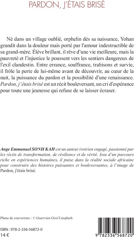 Quatrième de couverture de « Pardon, j'étais brisé : roman »