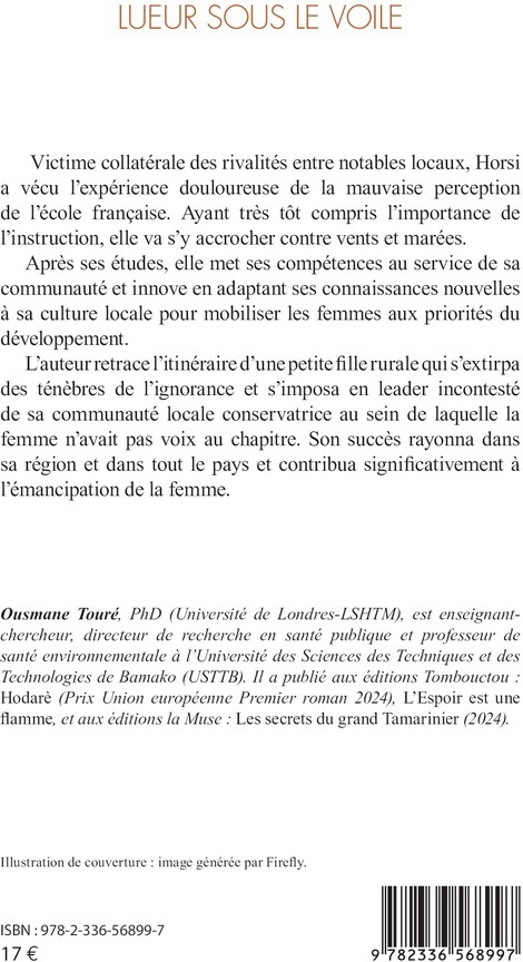 Quatrième de couverture de « LUEUR SOUS LE VOILE »