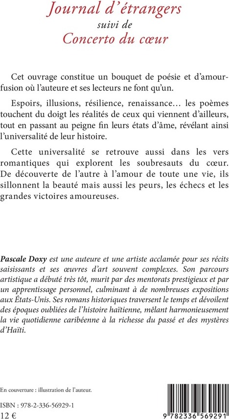 Quatrième de couverture de « Journal d'étrangers »