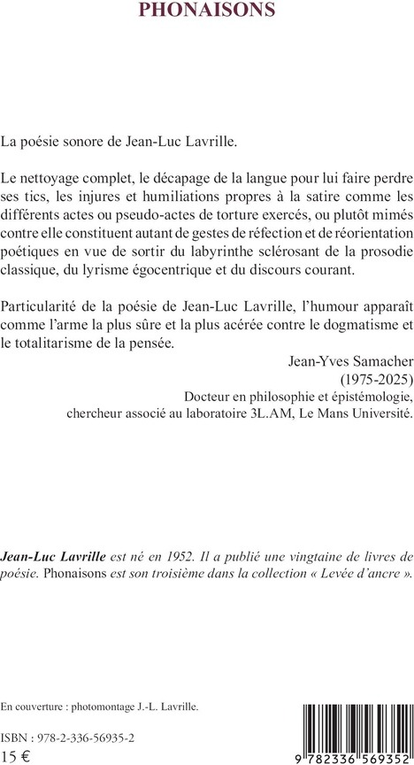 Quatrième de couverture de « Phonaisons »