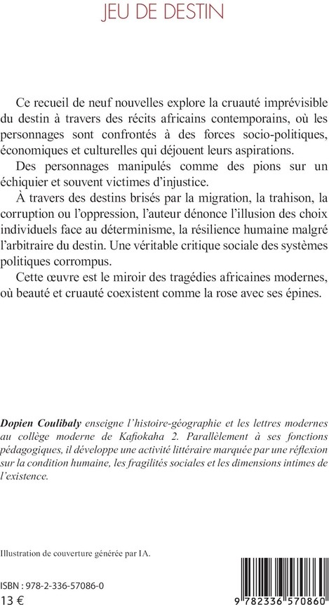 Quatrième de couverture de « Jeu de destin : nouvelles »