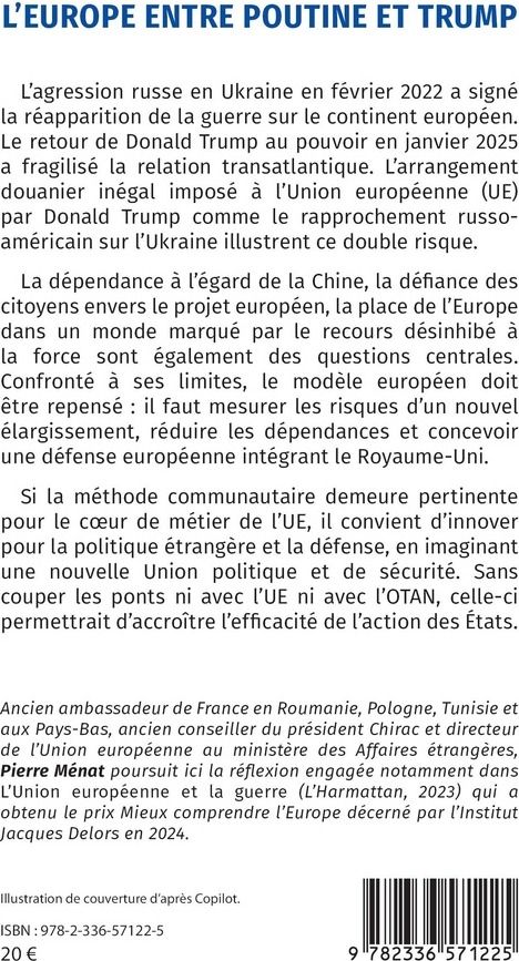 Quatrième de couverture de « L'Europe entre Poutine et Trump »