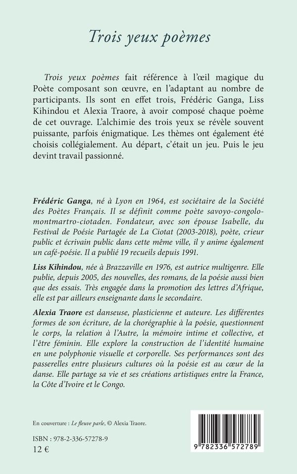 Quatrième de couverture de « Trois yeux poèmes »
