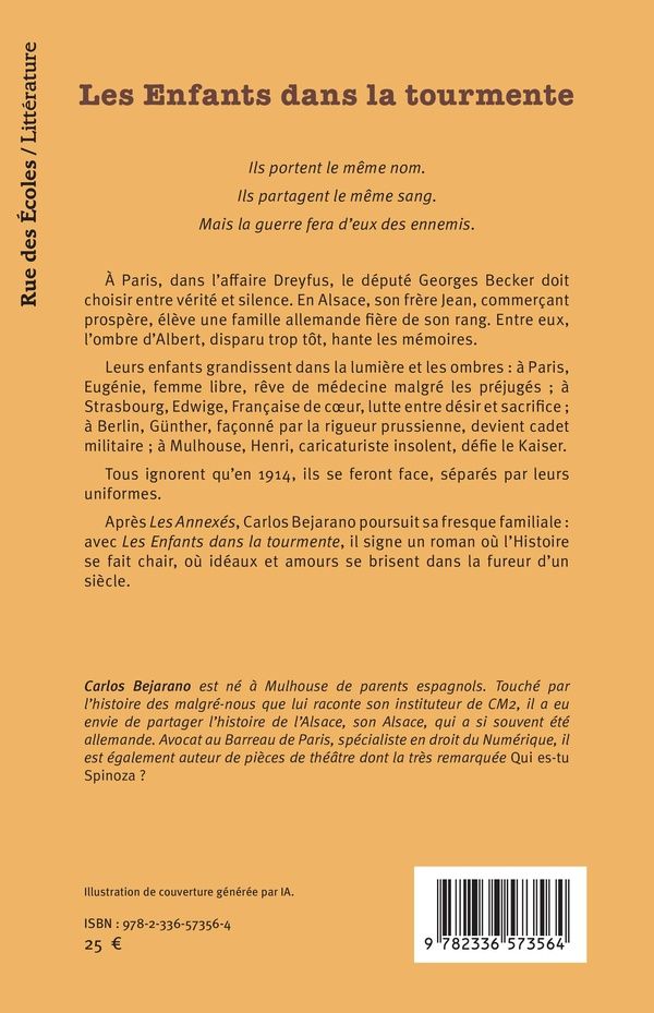 Quatrième de couverture de « Les enfants dans la tourmente : roman »