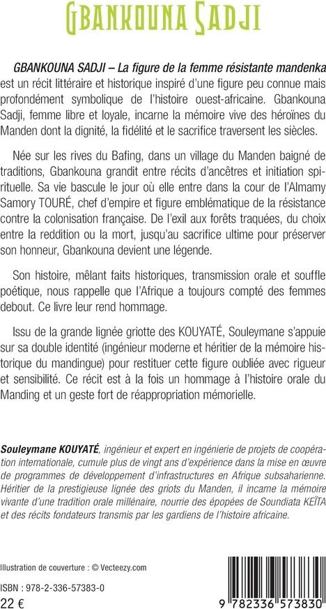 Quatrième de couverture de « Gbankouna Sadji : La figure de la femme mandenka »