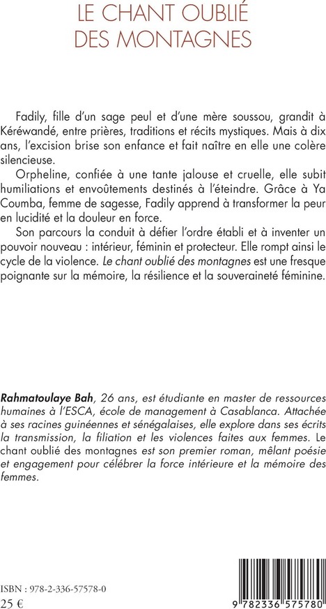 Quatrième de couverture de « LE CHANT OUBLIE DES MONTAGNES »
