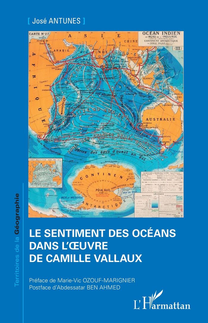 Couverture du livre « Le sentiment des océans dans l'oeuvre de Camille Vallaux » de José Antunes, librairie Les Contes Infusés à Corte