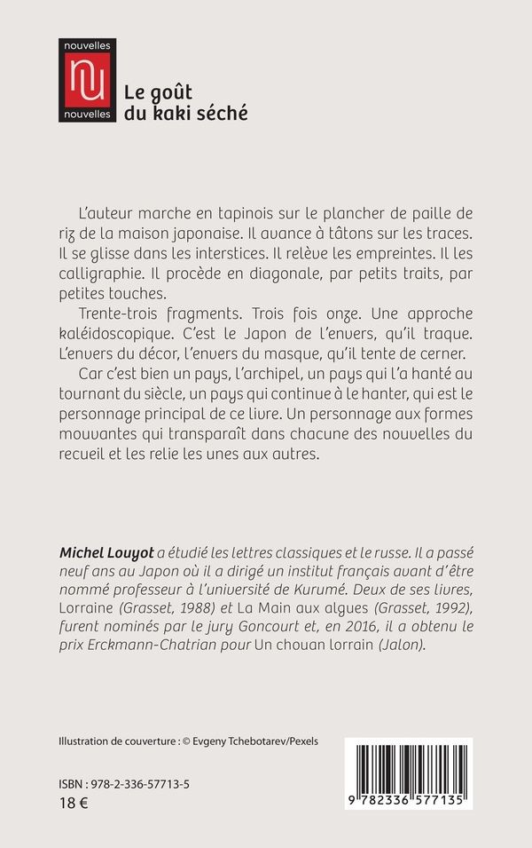 Quatrième de couverture de « Le goût du kaki séché : nouvelles japonaises »