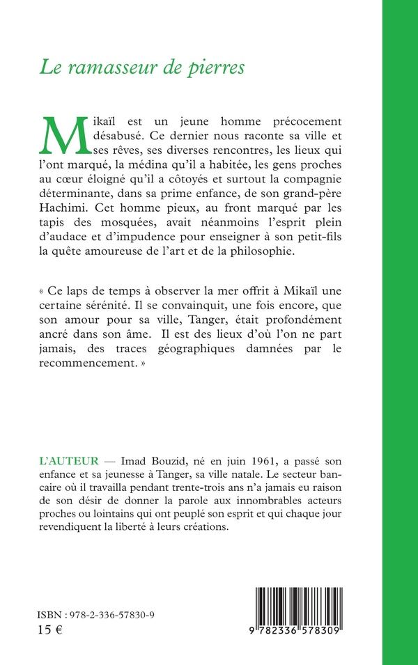 Quatrième de couverture de « LE RAMASSEUR DE PIERRES »