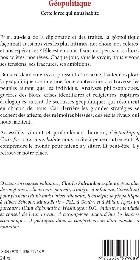 Quatrième de couverture de « Géopolitique : cette force qui nous habite »