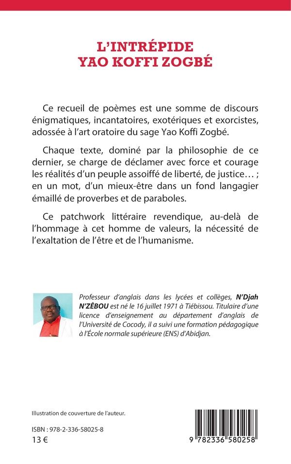 Quatrième de couverture de « L intrépide Yao Koffi Zogbé »