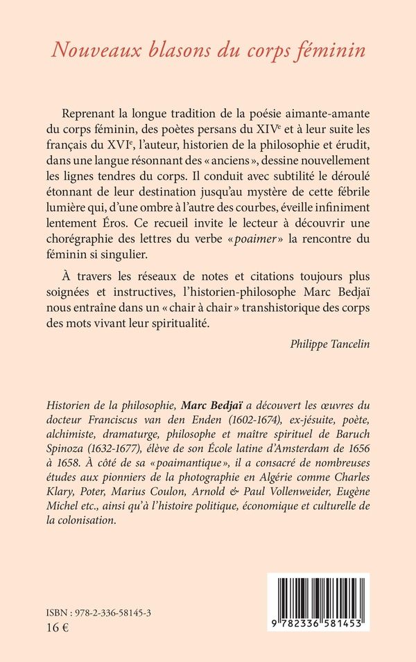 Quatrième de couverture de « Nouveaux blasons du corps féminin »